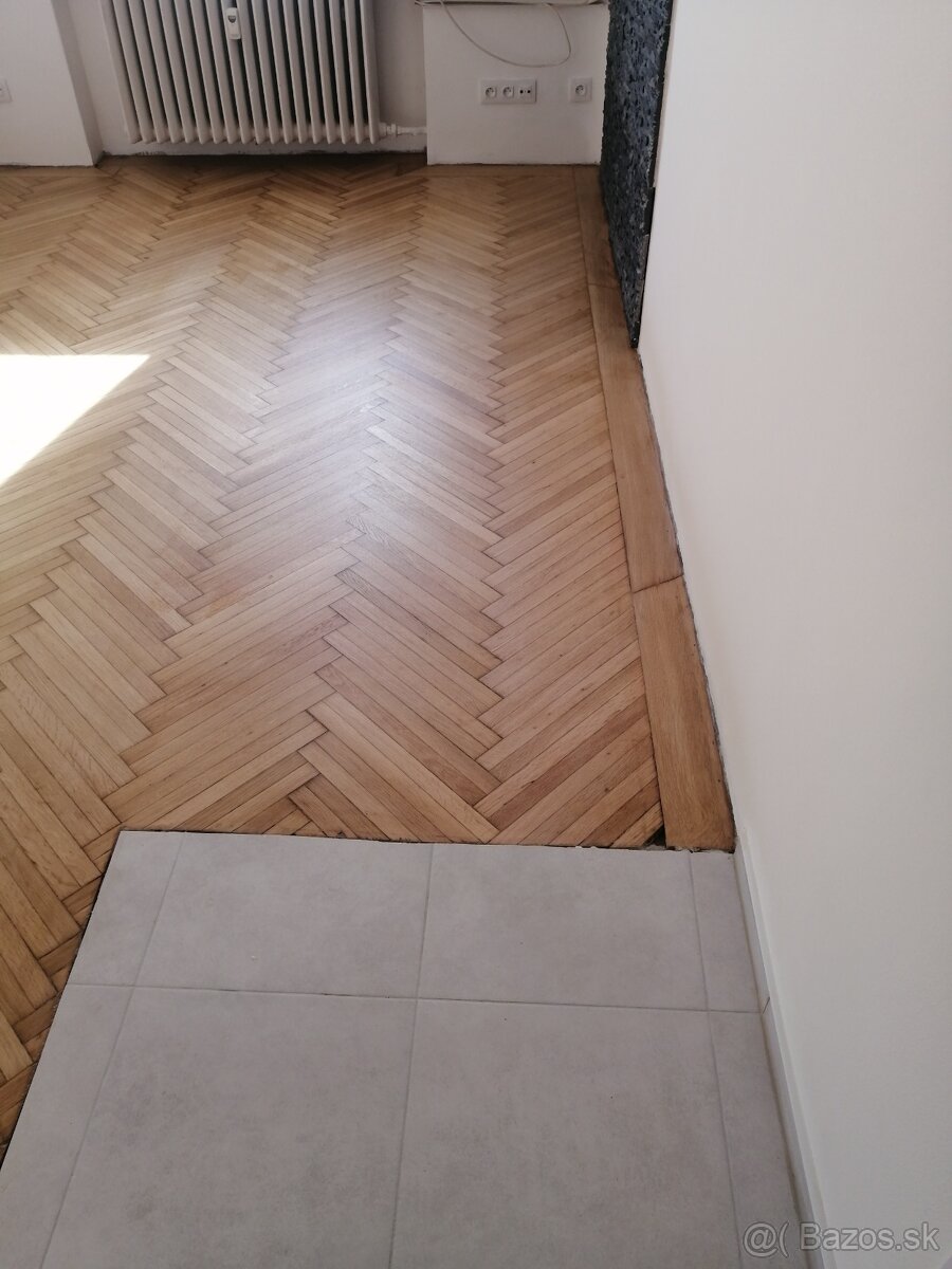 Montáž dverí a pokládka plávajucej podlahy, brúsenie parkiet