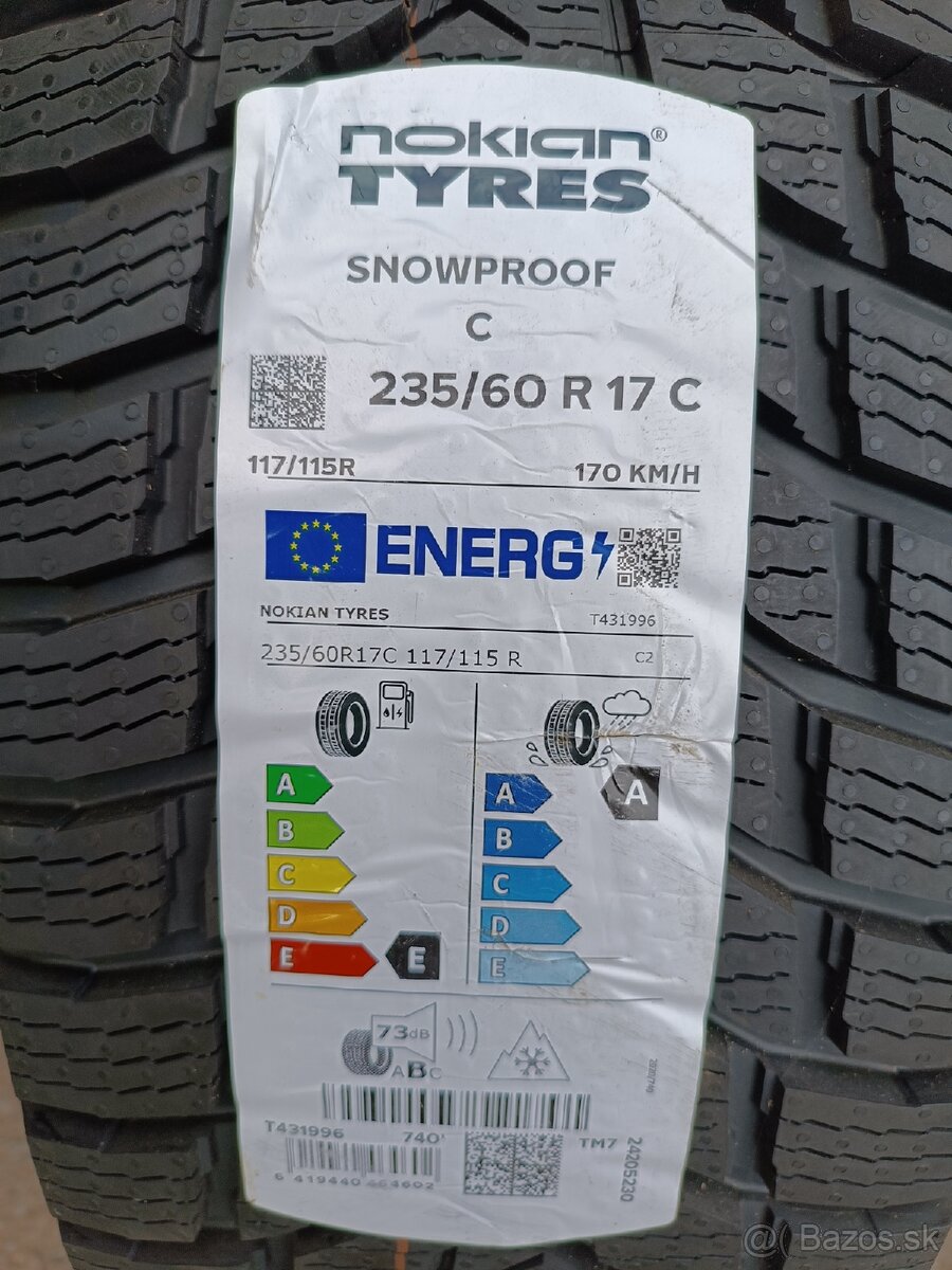 235/60R17C 117/115R zimné,nové