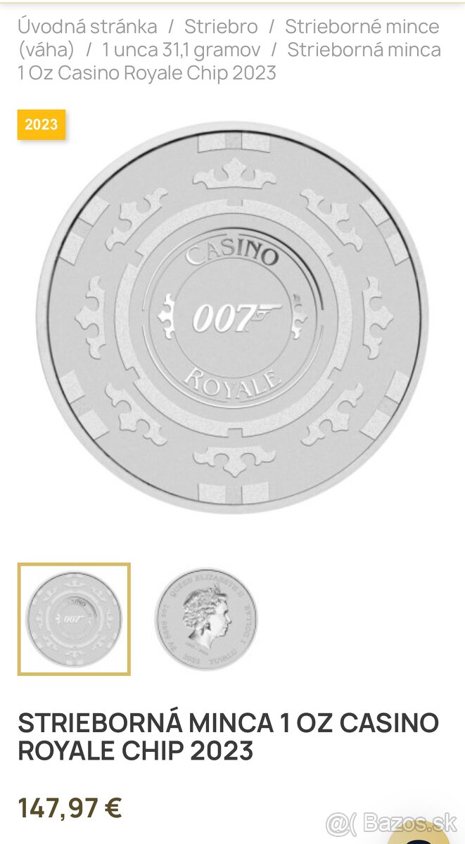 Strieborna minca 1.oz