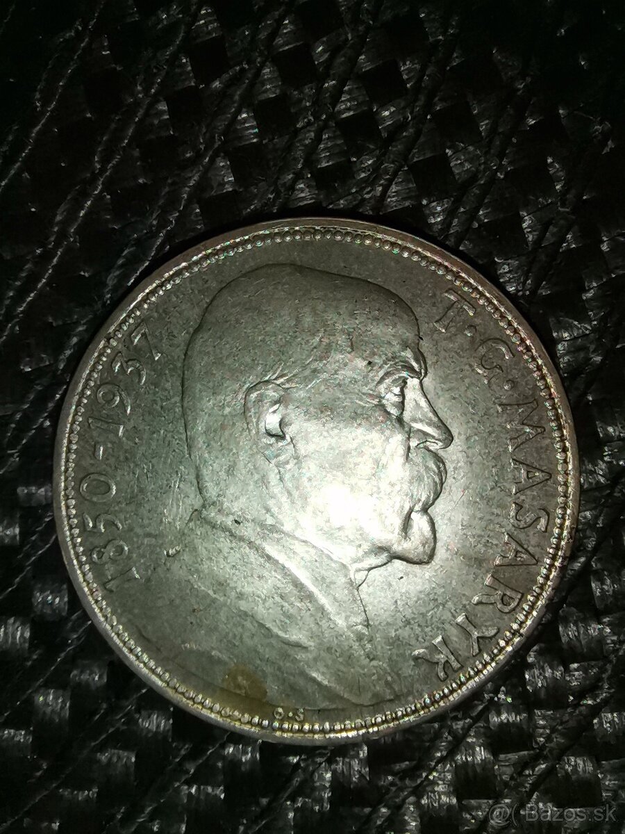 20 Kč/1937 - T. G. Masaryk - úmrtie prezidenta