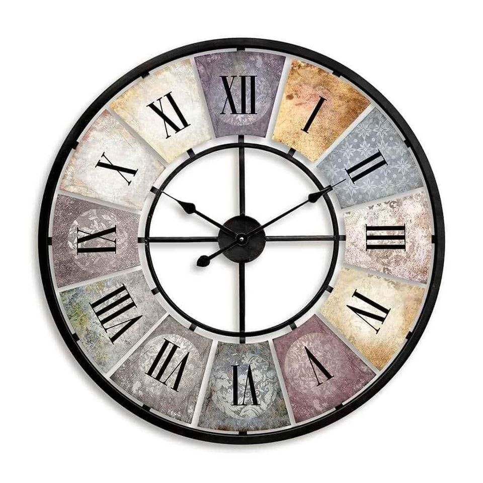Veľké starožitné Vintage nástenné hodiny XXL rímske číslice