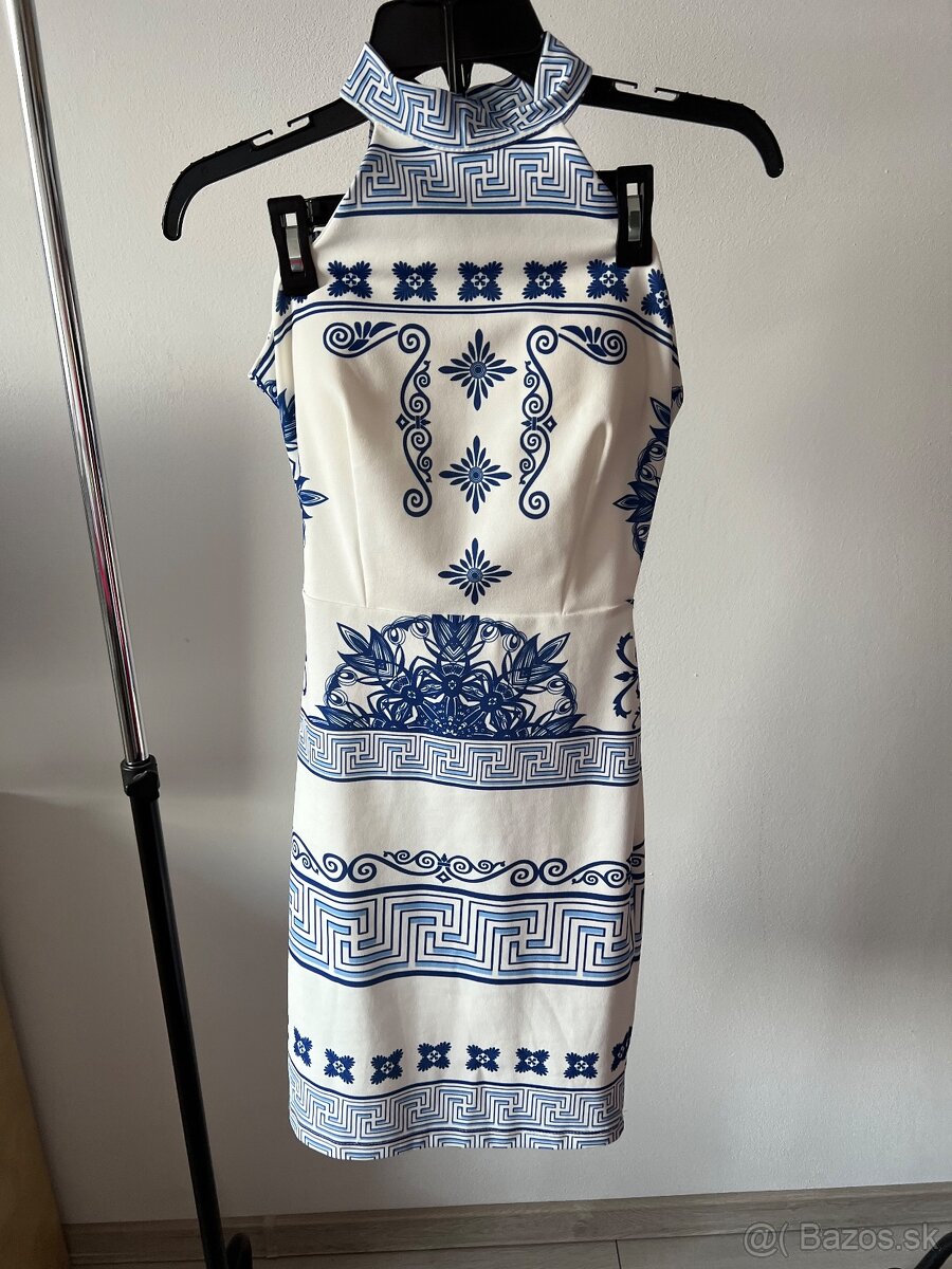 Dámske modro-biele šaty