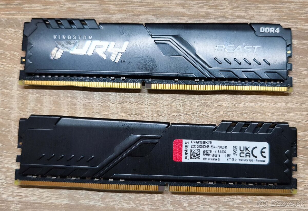 Kingston FURY 64 GB KIT DDR4 3200 MHz CL16 Beast Black