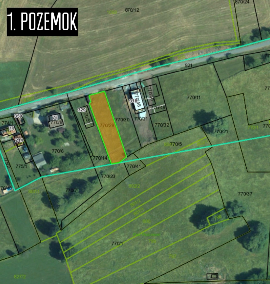 Na predaj dva stavebné pozemky v obci Klokoč