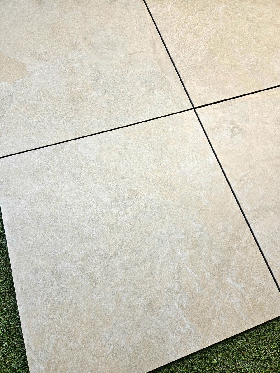 Talianska terasová dlažba 2cm aj na terče 60x60, béžovo-krem