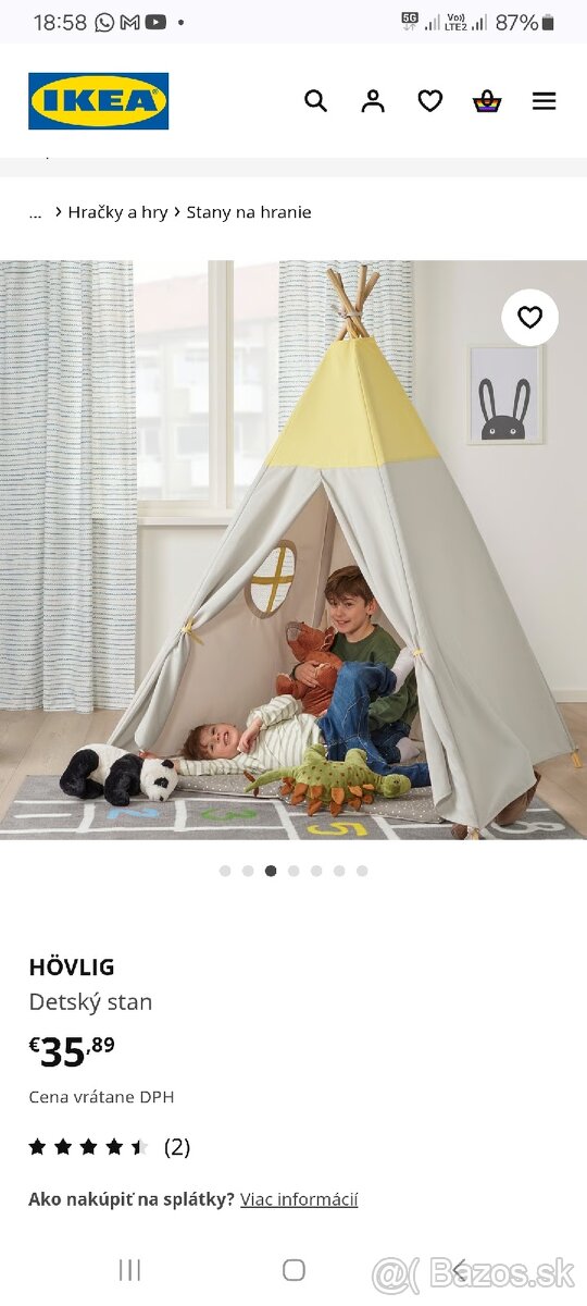 IKEA hovlig stan detský