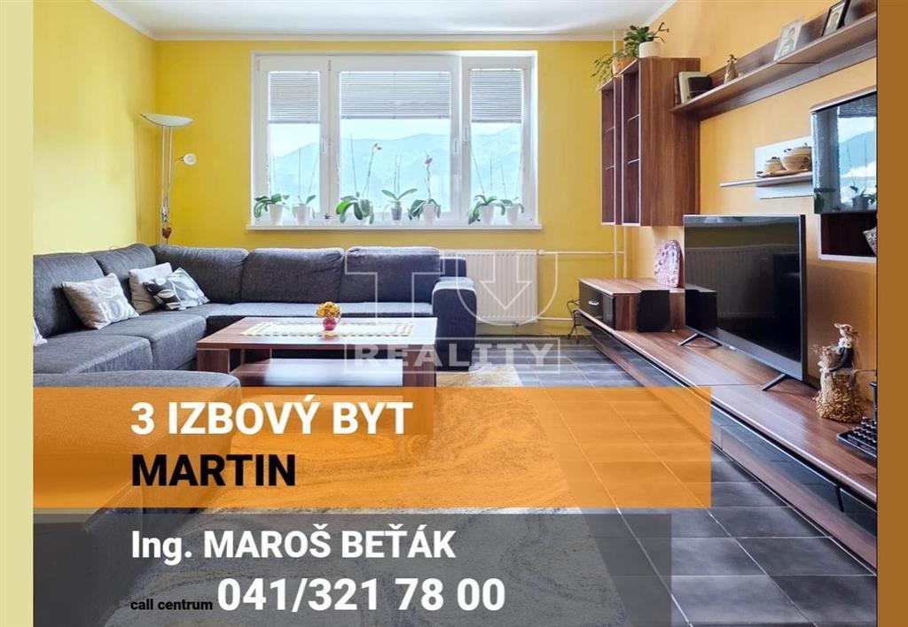 PRIPRAVUJEME: Na predaj 3-izbový byt Martin - Priekopa