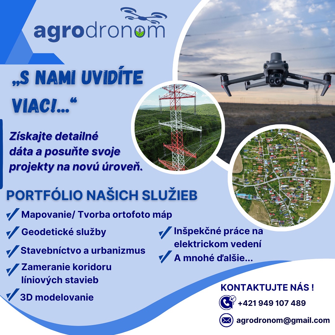 Letecké práce dronom/Geodetické práce dronom/Inšpekčné práce