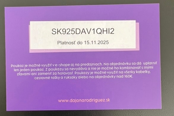 Poukážka Dajana Rodriguez v hodnote 70€
