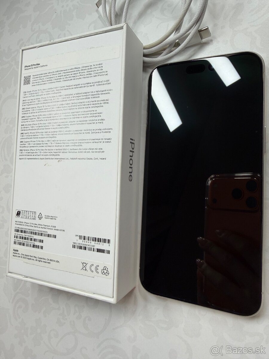 Iphone 15 Pro MAX 512GB biely titan
