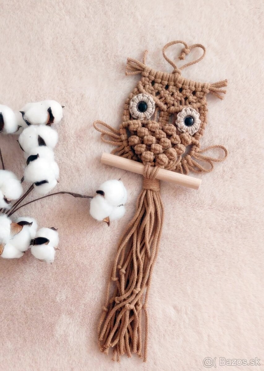 macrame sova škoricová