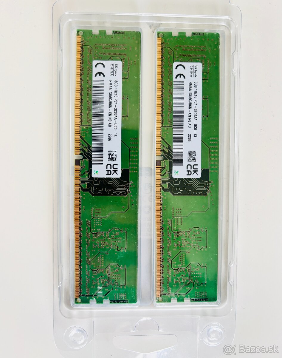 16GB (2×8GB) DDR4 3200 MHz JEDEC – bez XMP, desktop, HP OEM
