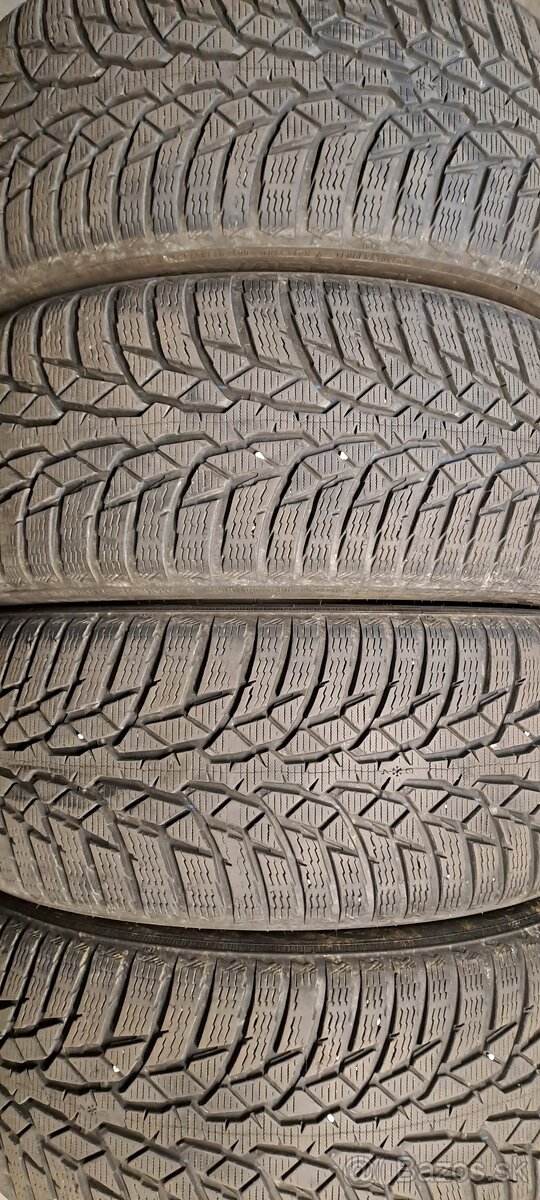 Predám 4ks jazdené zimné 225/45r17-91H Nokian