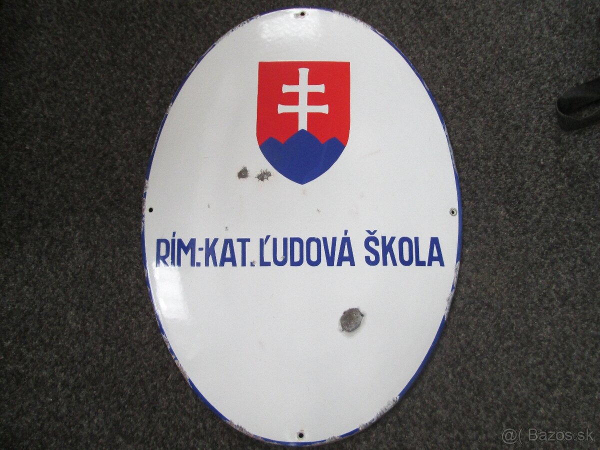 smaltovaná tabuľa Slovenský štát