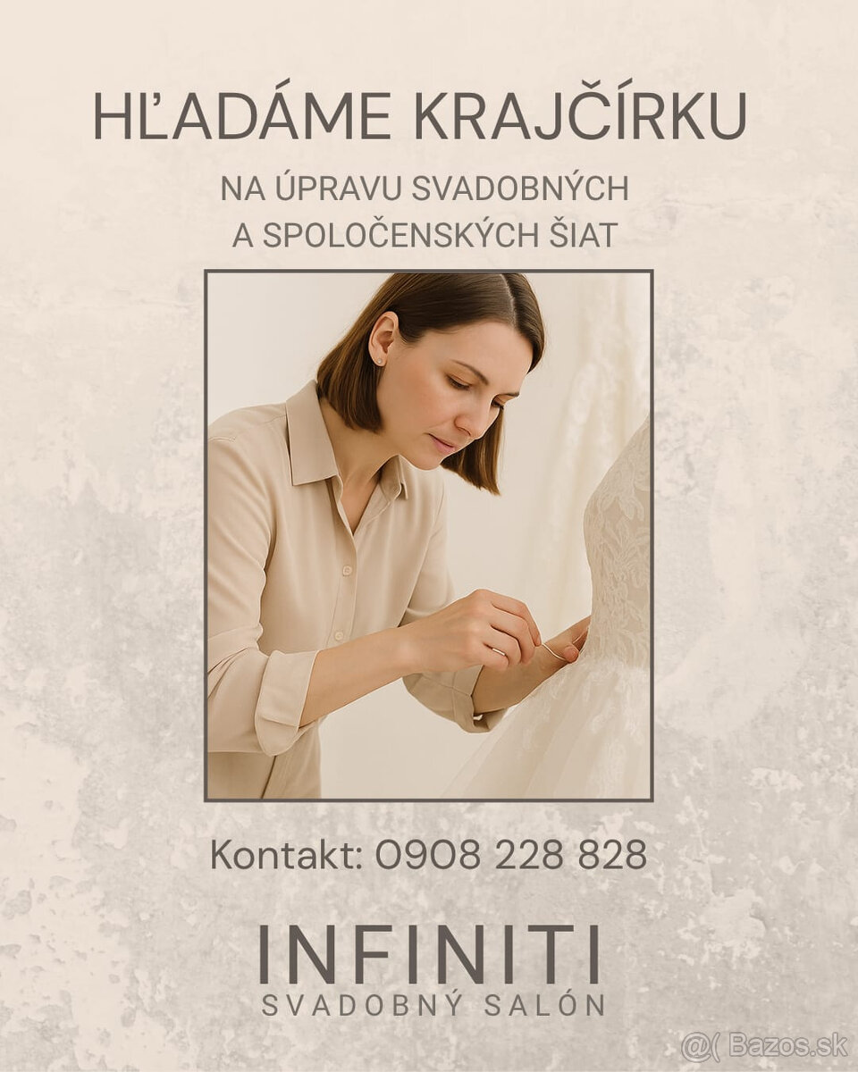 Krajčírka v svadobnom salóne