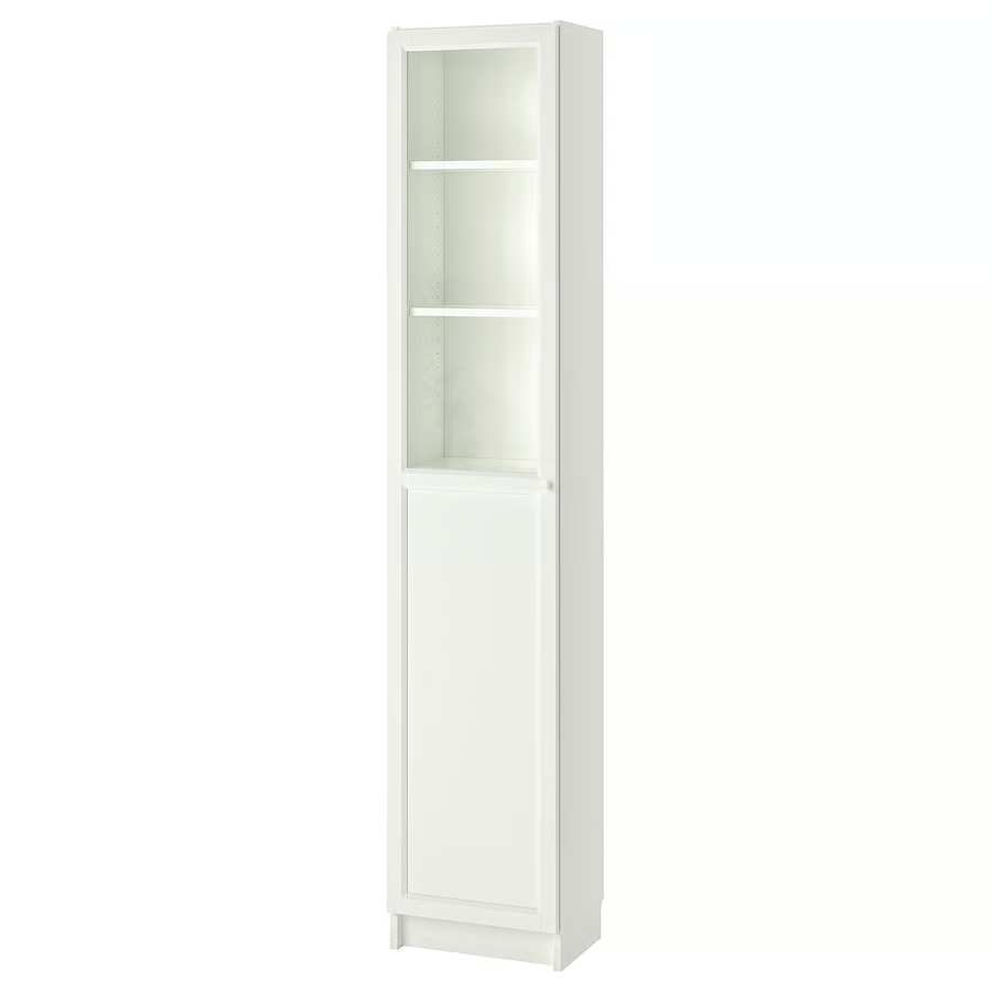 Billy knižnice z Ikea s dvierkami Oxberg