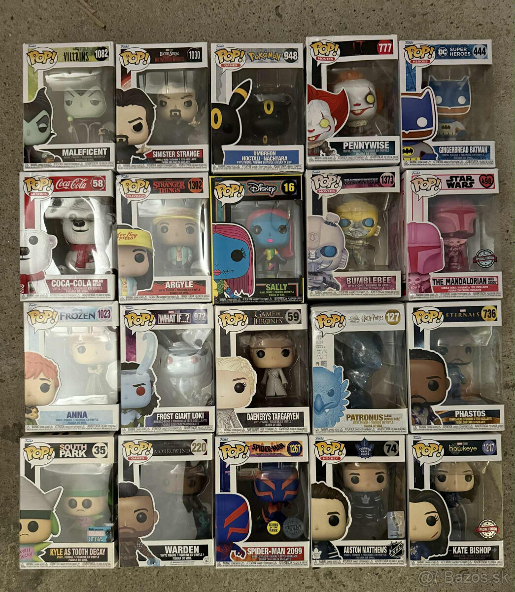 Funko POP figúrky – poškodené krabičky, figúrky v poriadku