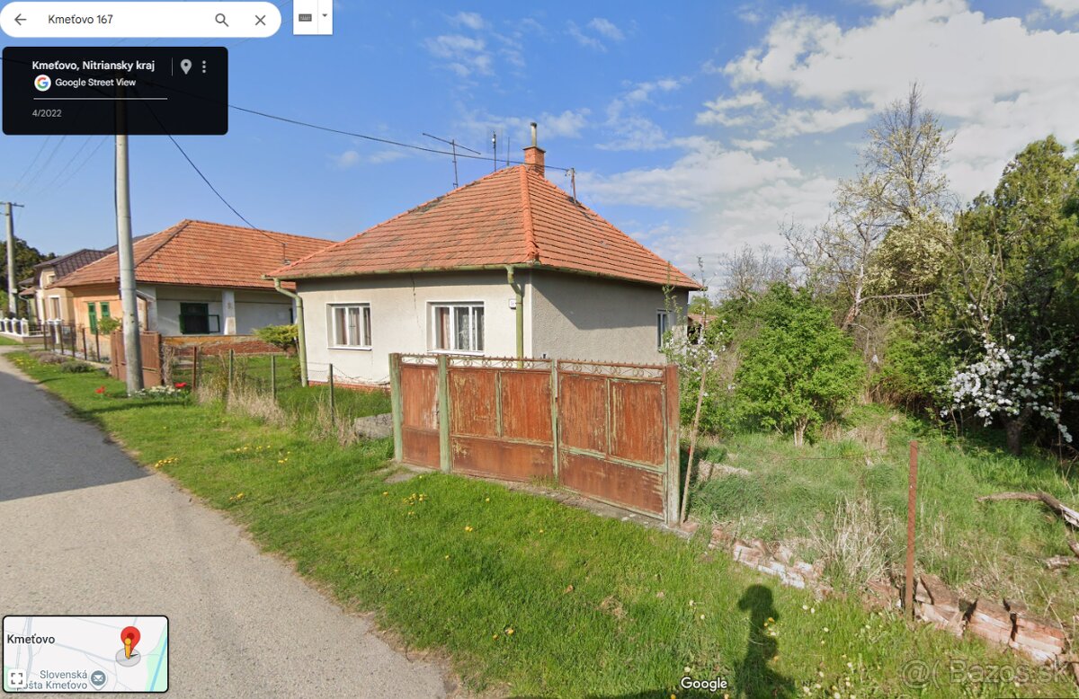 Rodinný dom v Kmeťove na rekonštrukciu