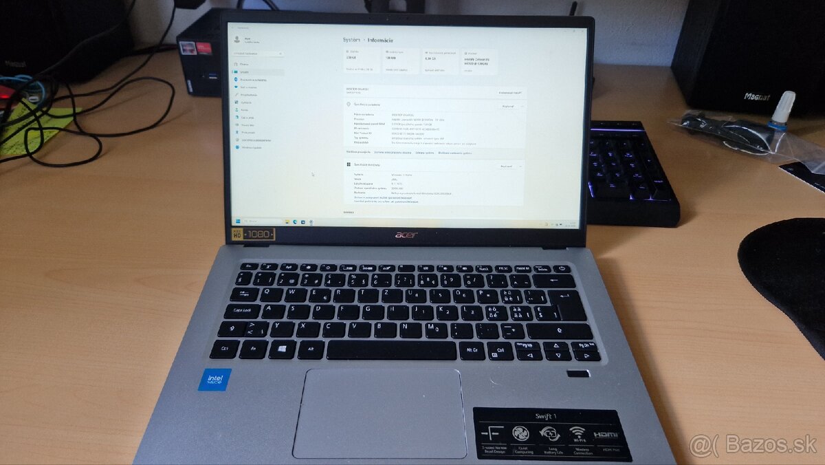 Acer Swift 1 SF114-34-C5PJ (2021) Celeron N4500 8GB 256GB