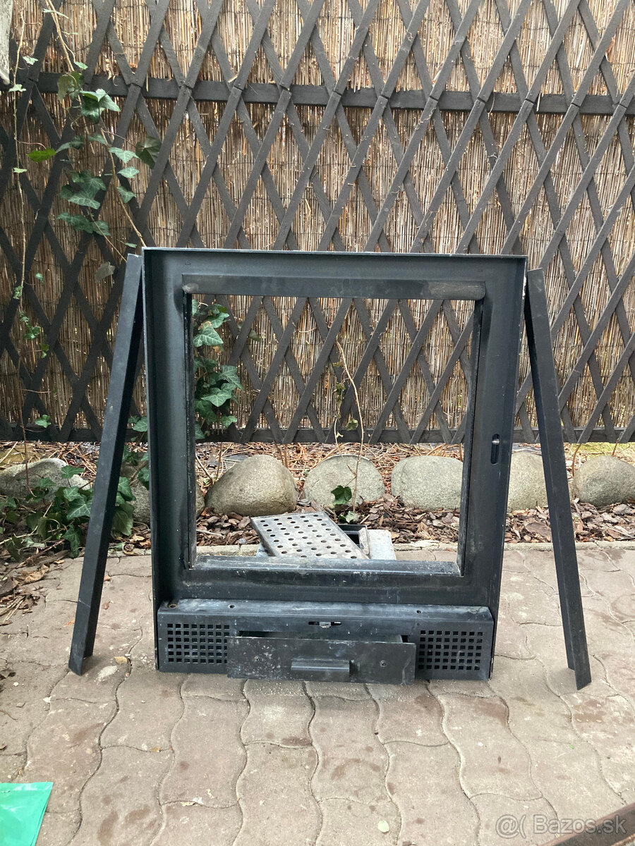 Krbový rám, dvierka, popolník, mriežka