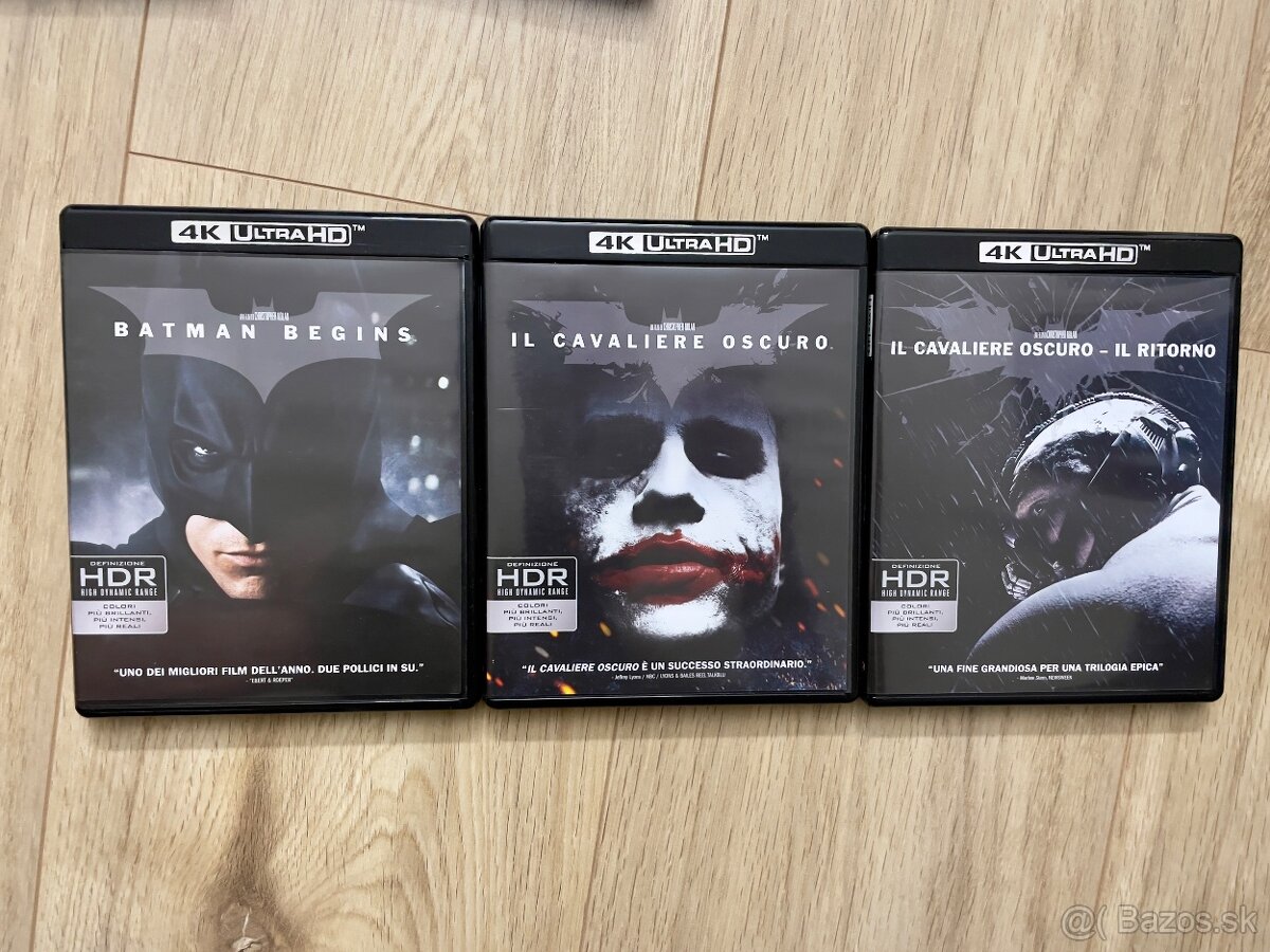 UHD + BD disky trilógia Batman