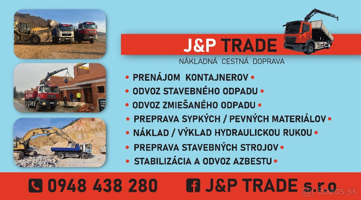 Odvoz odpadu, kontajnery, hydraulická ruka