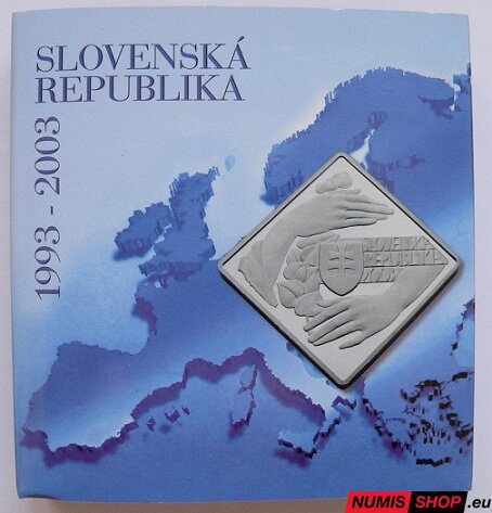 Pamätná strieborná minca v hodnote 1 000 Sk k 10. výročiu vz