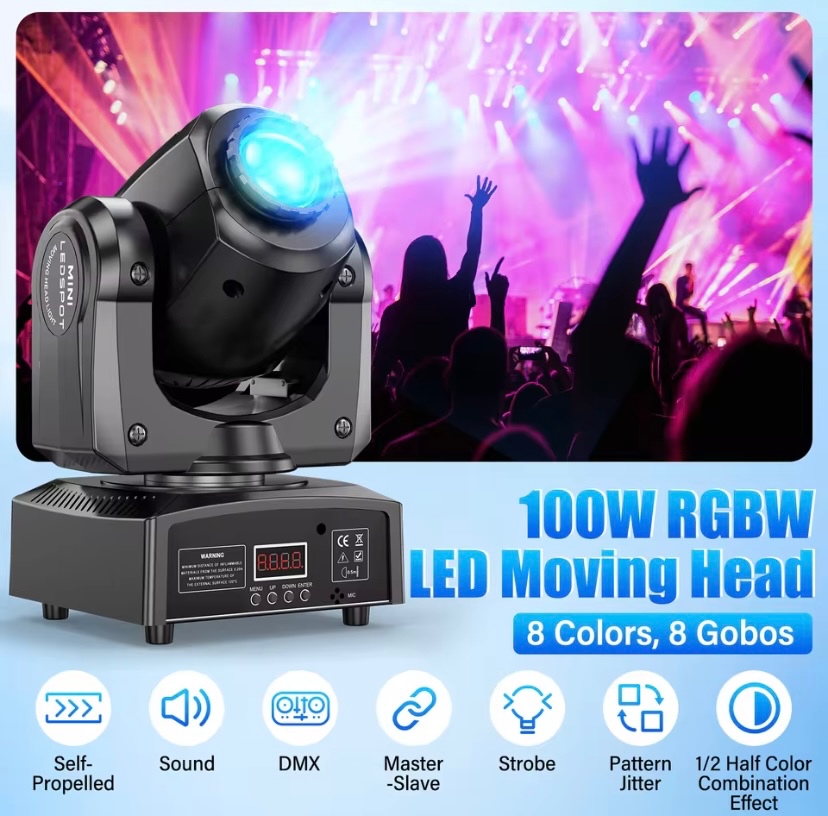 LED rotačné hlavy 100w