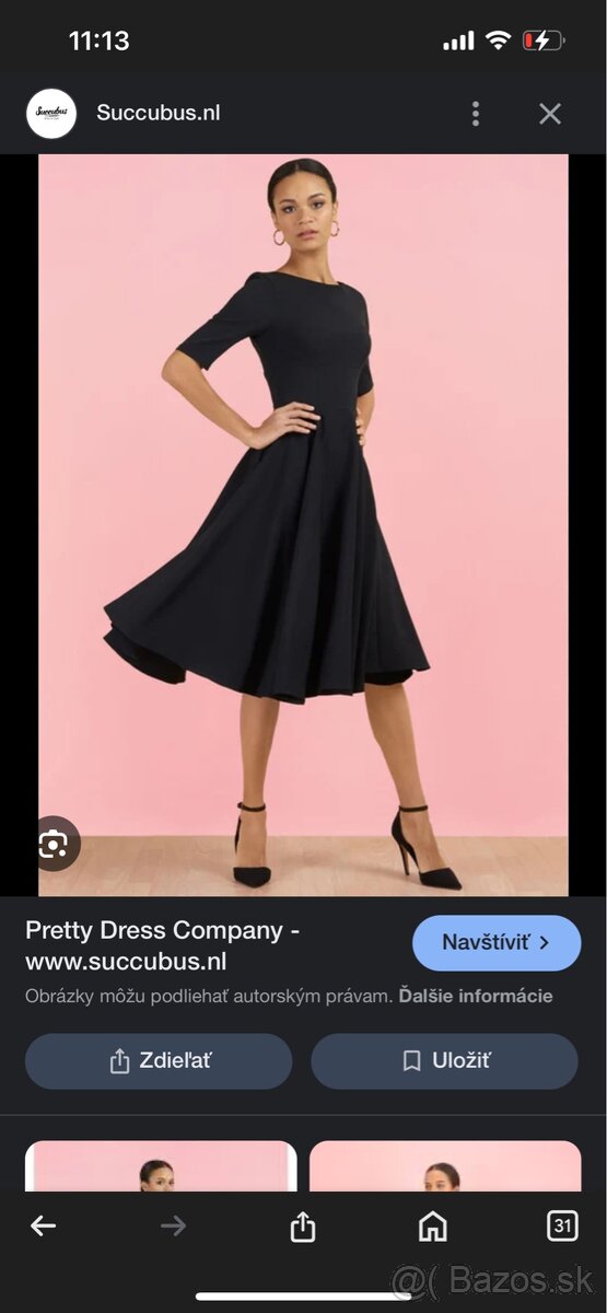 The Pretty dress company čierne midi šaty