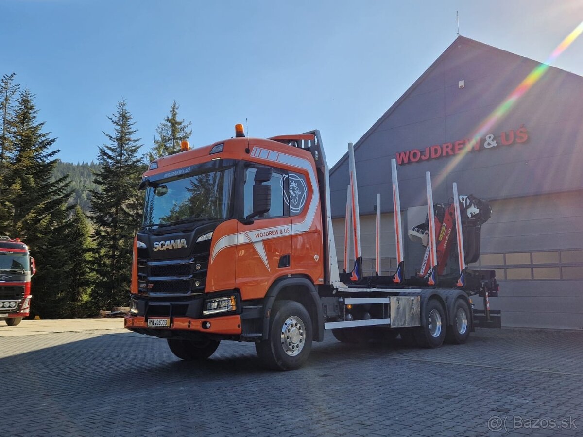 Lesovoz LESOVÚZ Scania V8 R580 do drewna drzewa lasu