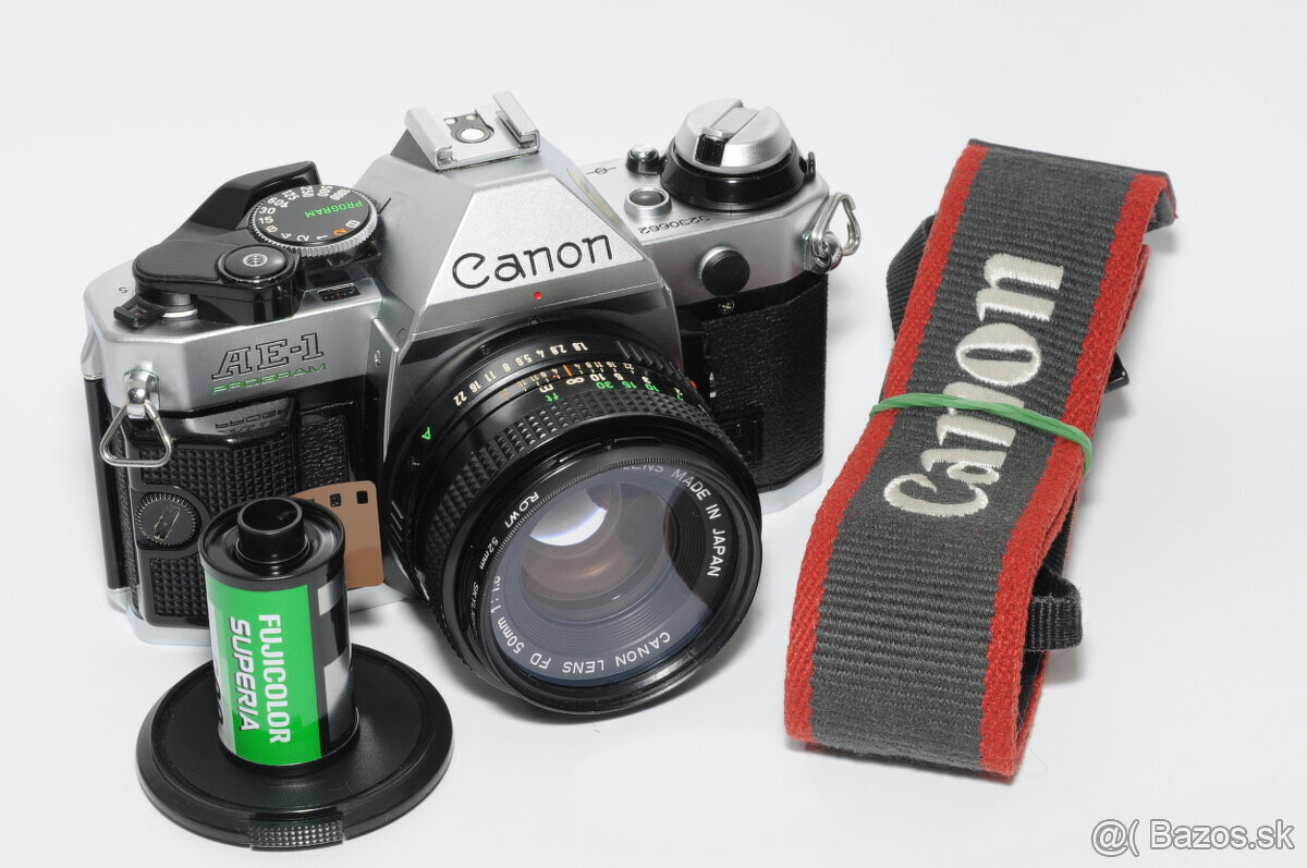 Canon AE1 Program, Canon FDn 50mm, blesk METZ - stav. EXC+