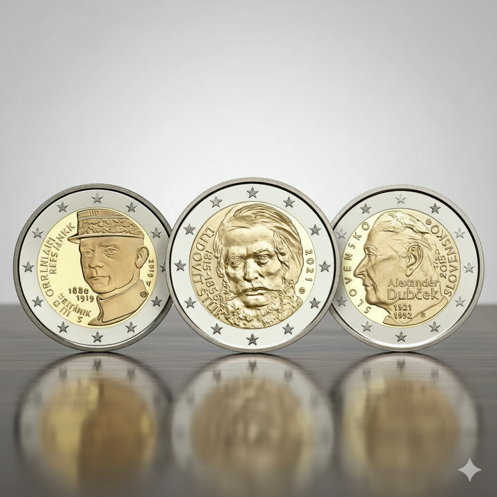 Darčeková sada 7x 2 € mince SR - História, ktorá má hodnotu