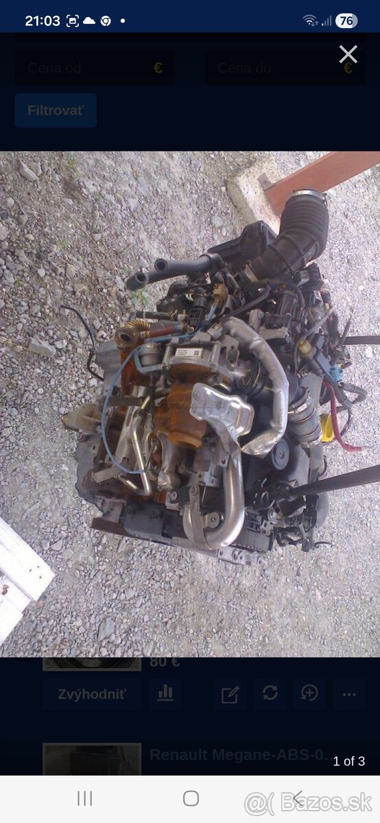 Renault 1.5DCi motor kod K9KB rok 2010-2015