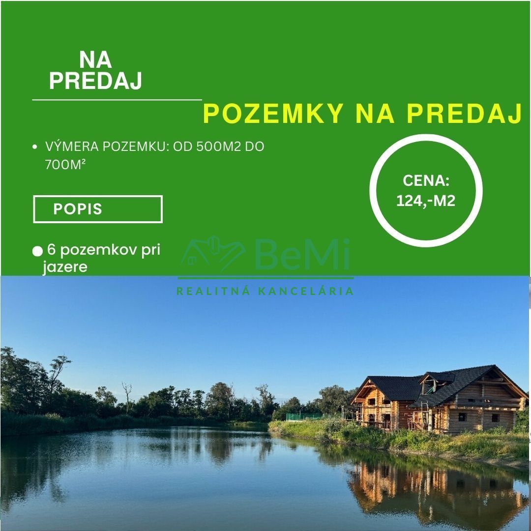 Stavebný pozemok - 626 m2/700 m2, jazero, Veľké Úľany ID 01