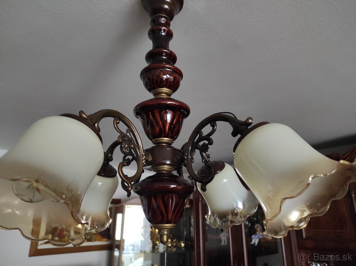 Retro luster a lampa do obyvacky