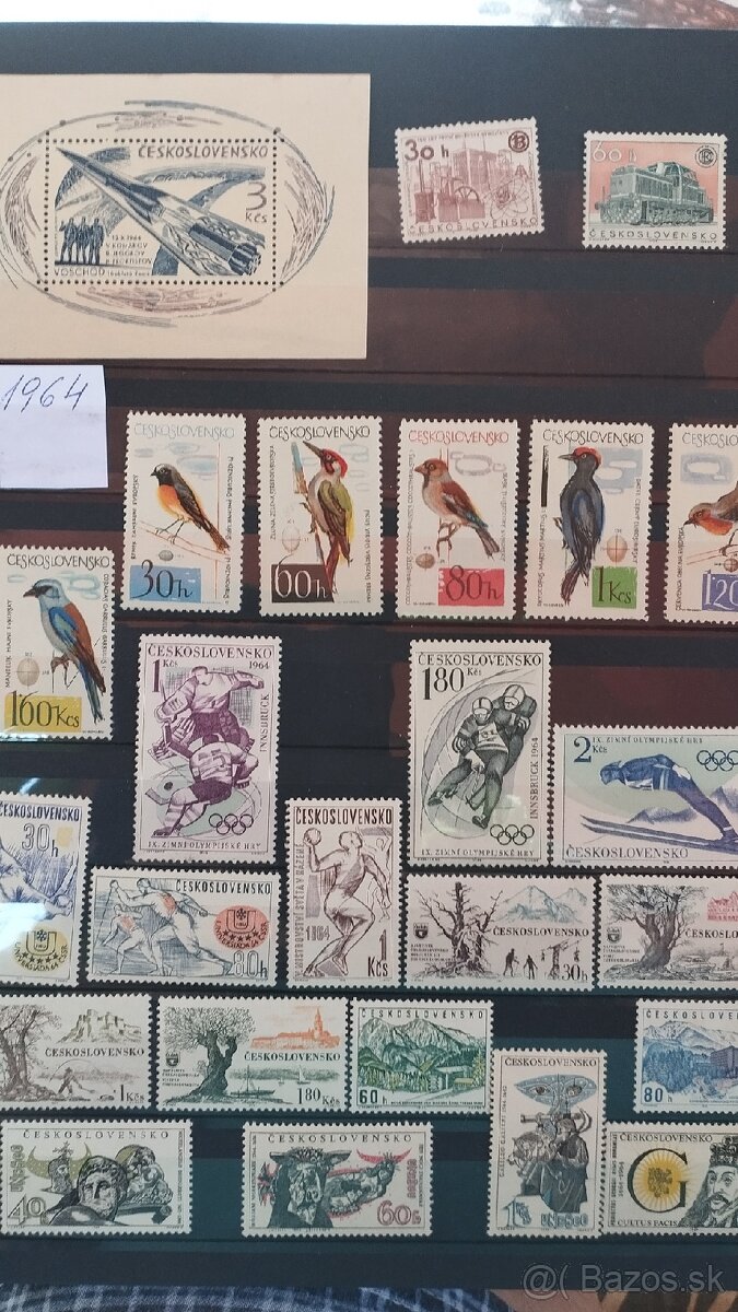 Známky Československo kompletní rok 1964