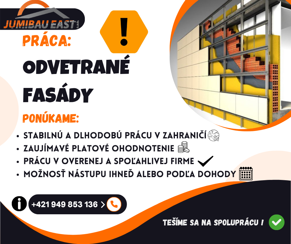 🔧 HĽADÁME PRACOVNÍKOV NA ODVETRANÉ FASÁDY – AACHEN (NEMECKO