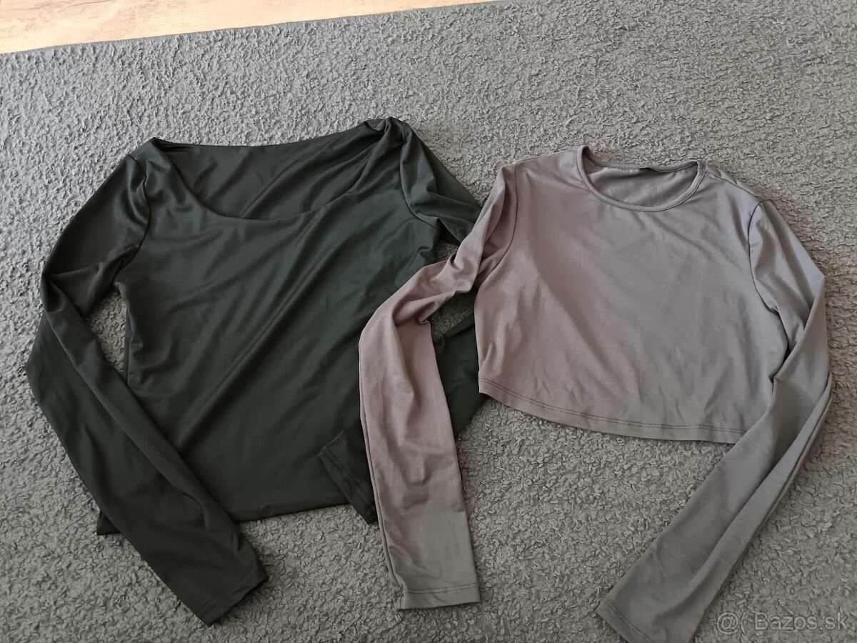 Dievčenské tričká dlhý rukáv 2x