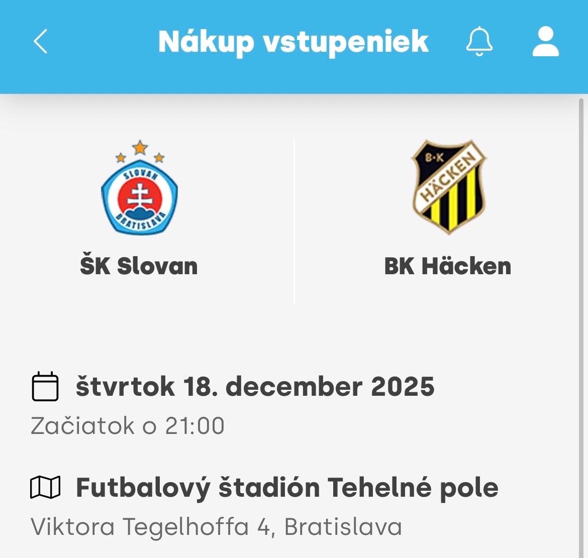 SLOVAN VS HACKEN