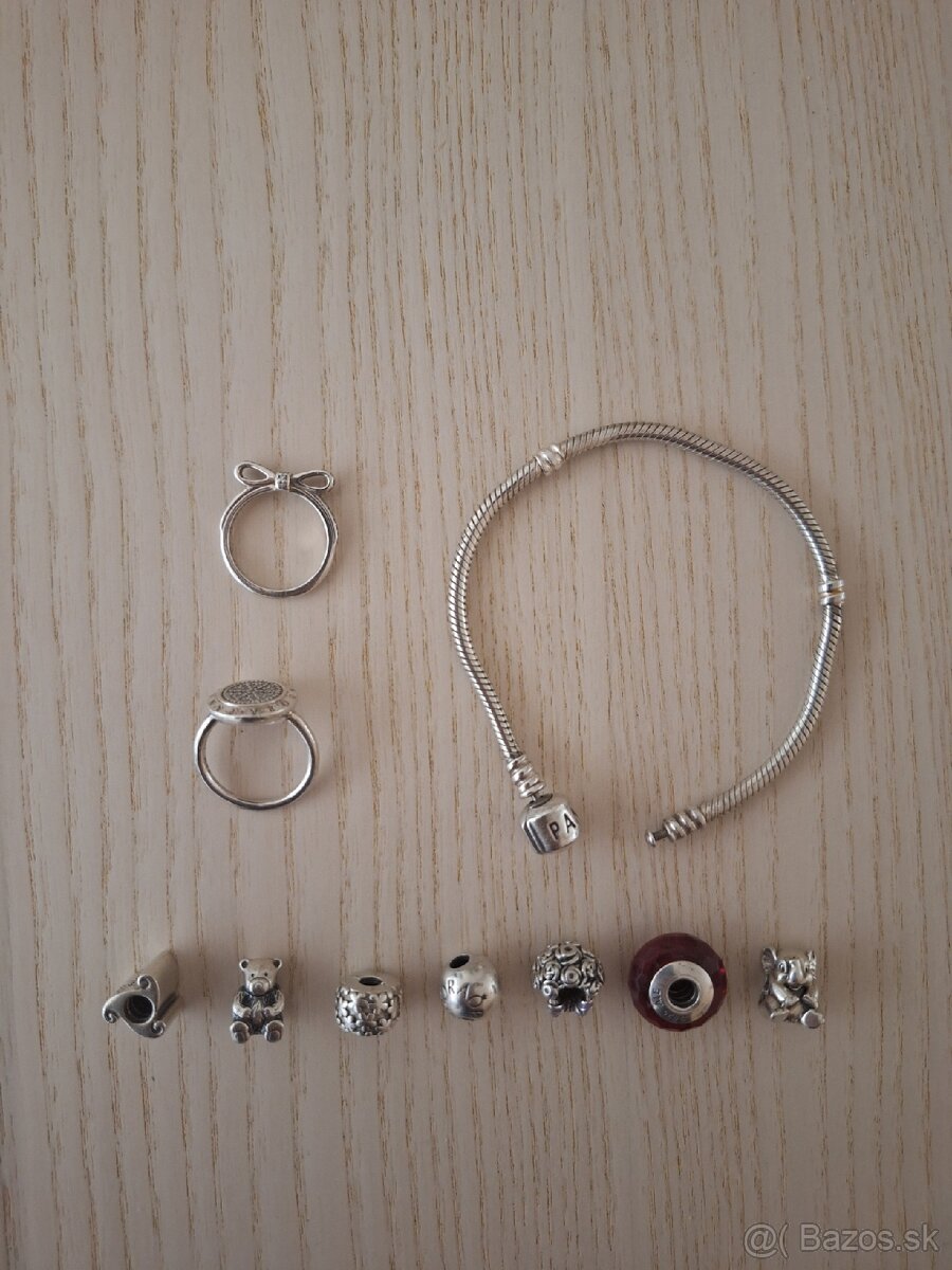 Pandora privesky, naramok, prstene