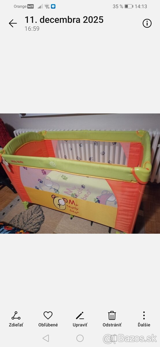 Cestovná postieľka