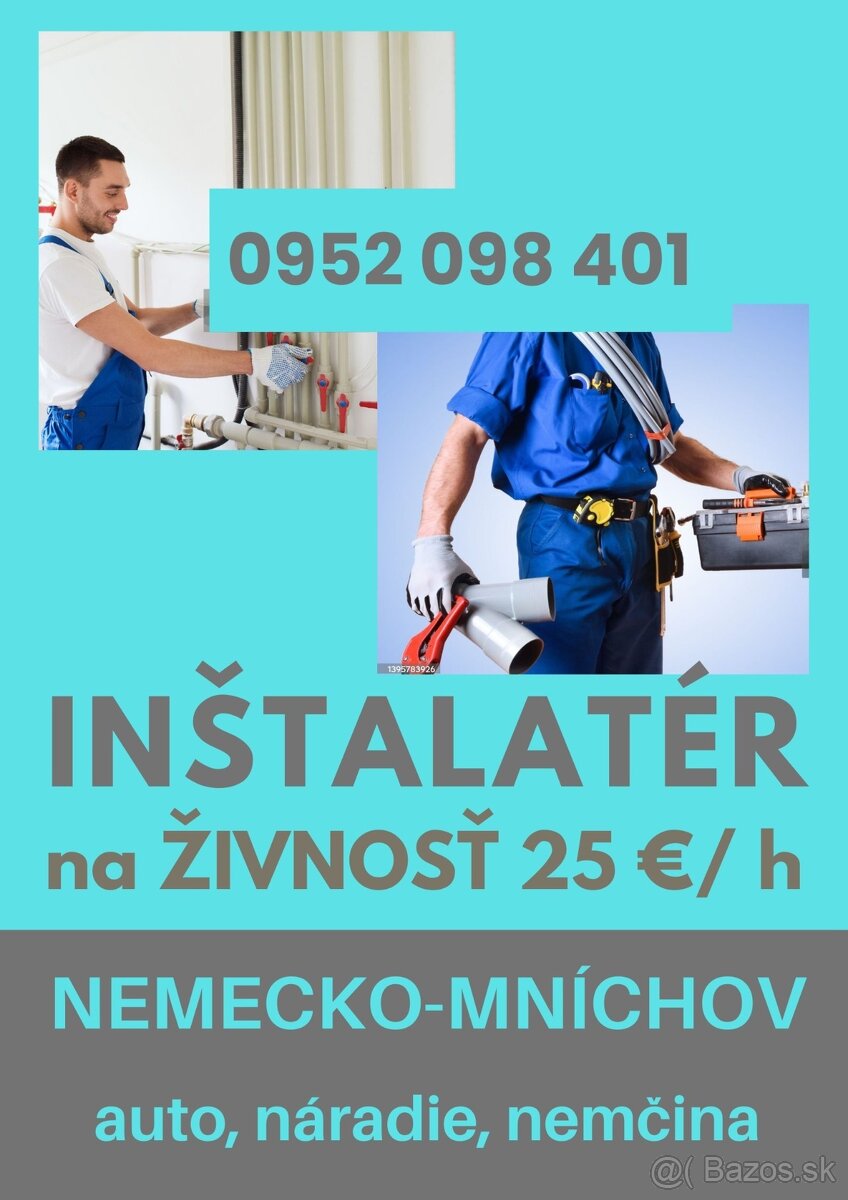 práca pre INŠTALATÉROV v MNÍCHOVE