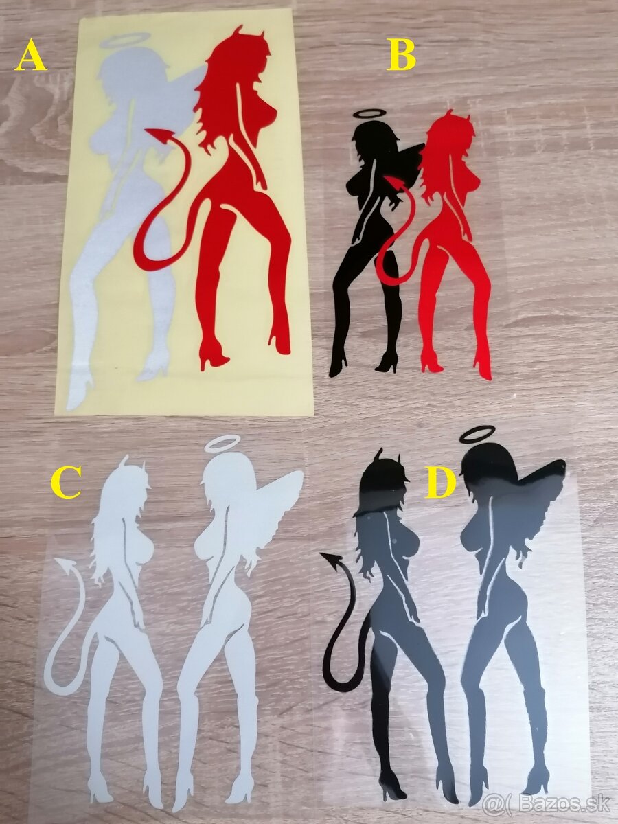 Nálepka na auto - Angel Devil