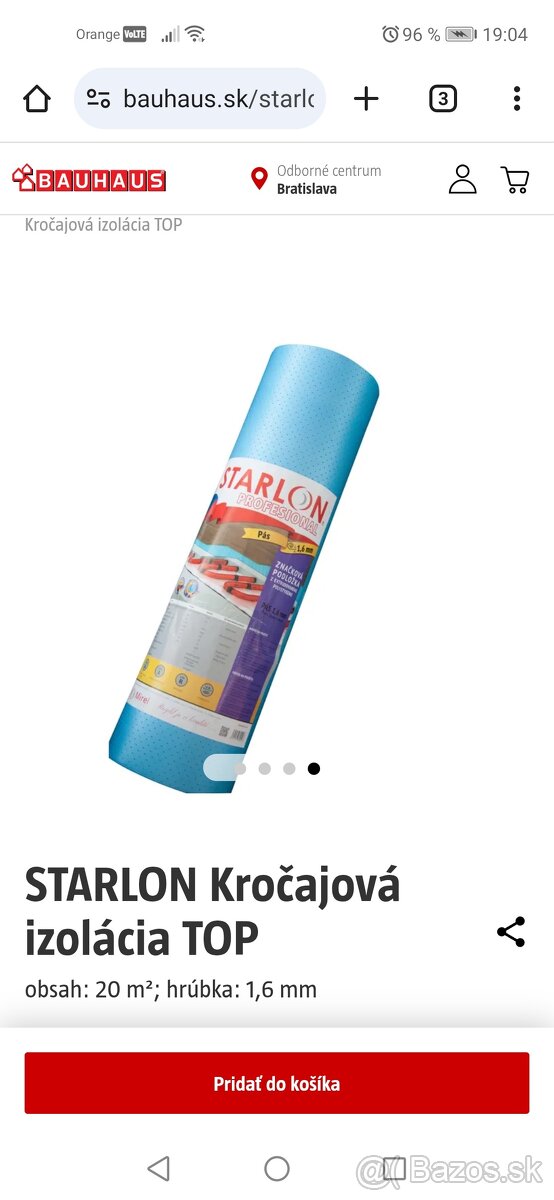 Podložka pod plávajúcu podlahu