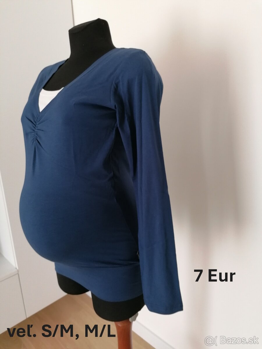 Tehotenské tričká a blúzky Nové