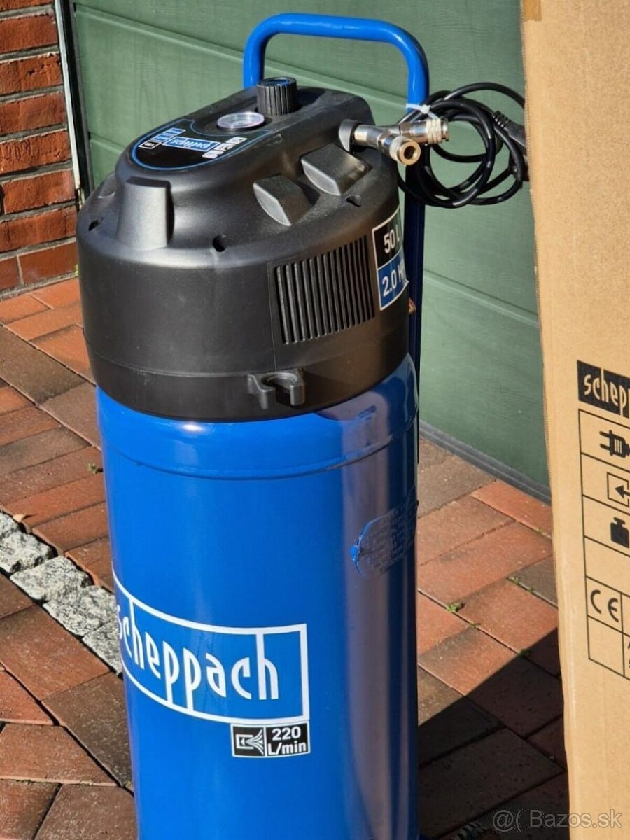 Scheppach HC51V 1500W 50L 10bar bezolejový kompresor