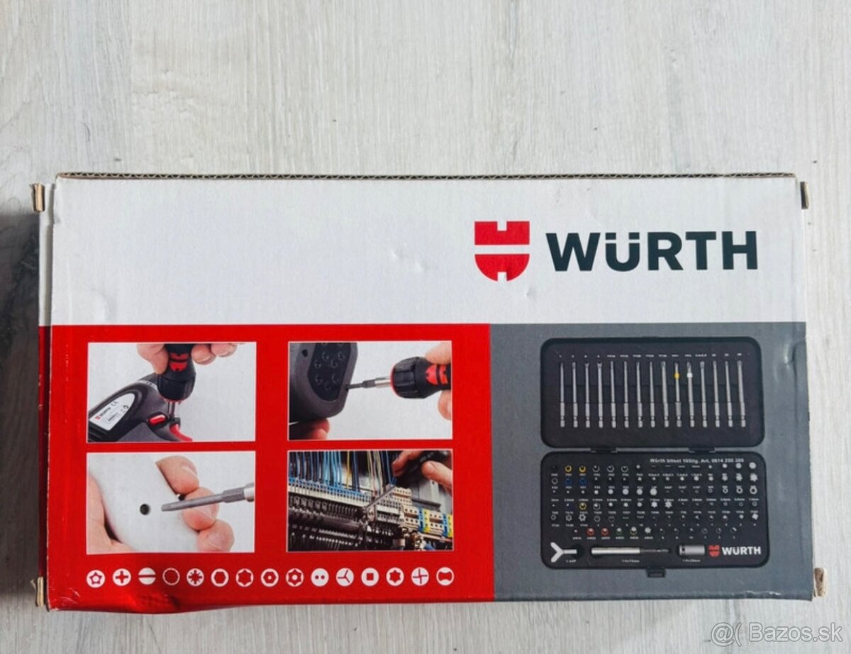 Würth súbor bezbečnostnych 105 bitov