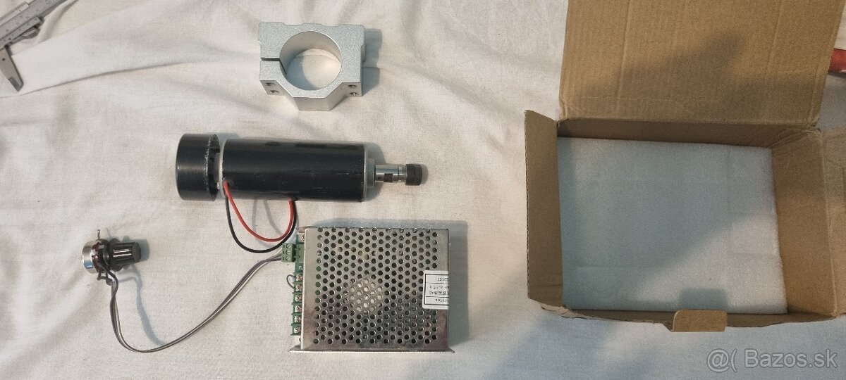 Vreteno na cnc 500W+drziak+ regulátor otáčok
