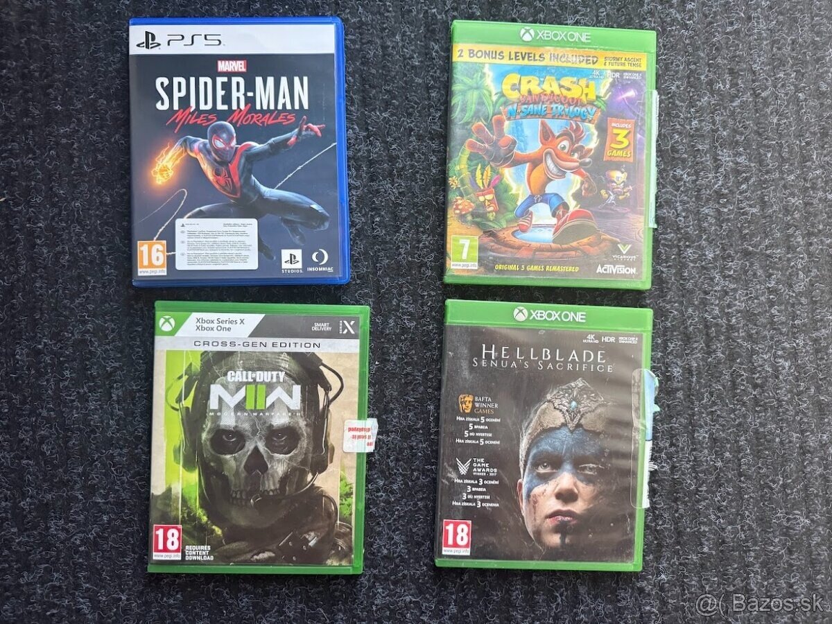 Predám Call of Duty: Modern Warfare II, Crash Bandicoot