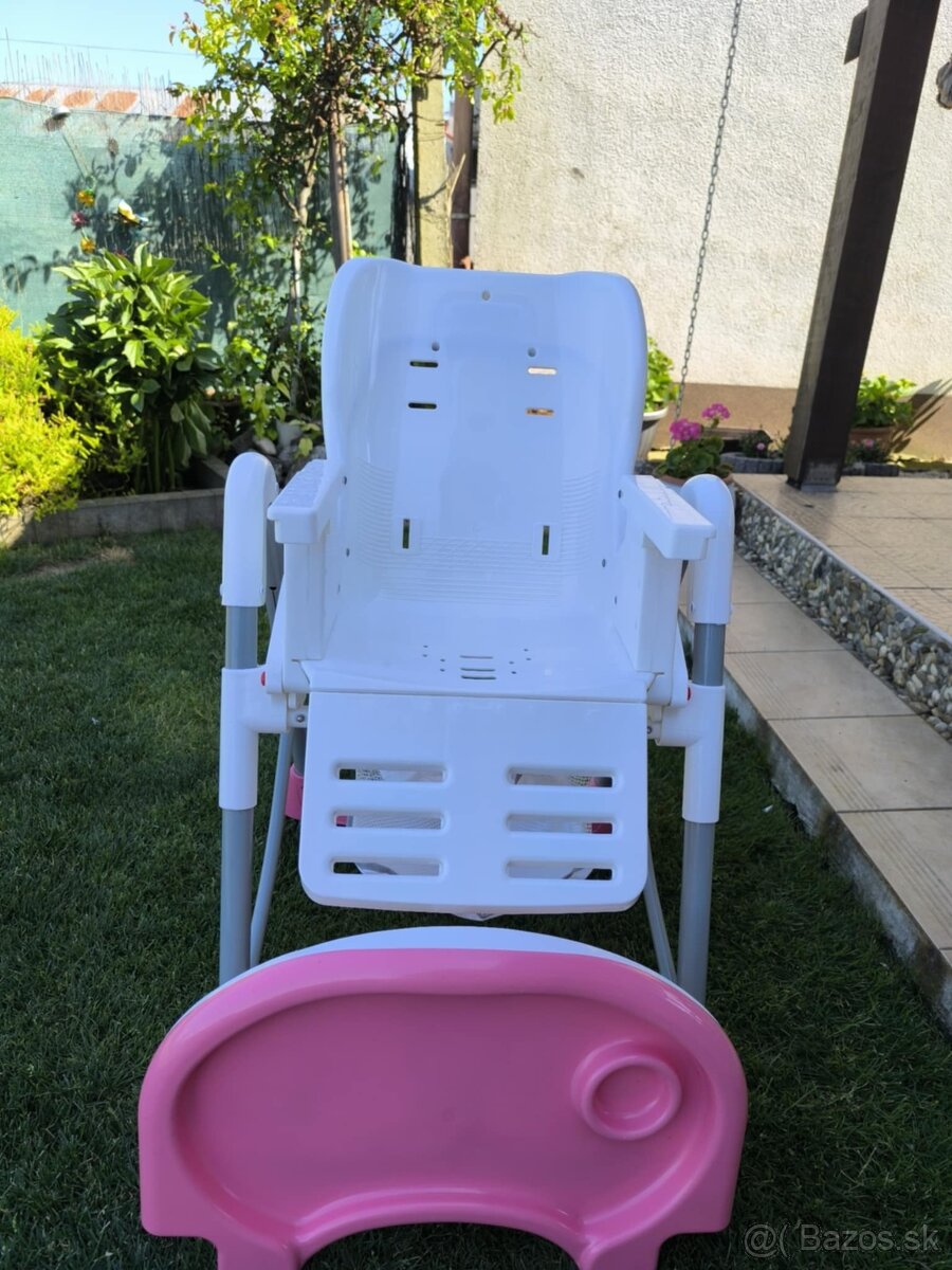 Detská jedálenská polohovateľná stolička